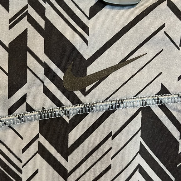 NIKE Dri fit exercise pants leggings Sz XL black & gray - Picture 2 of 7